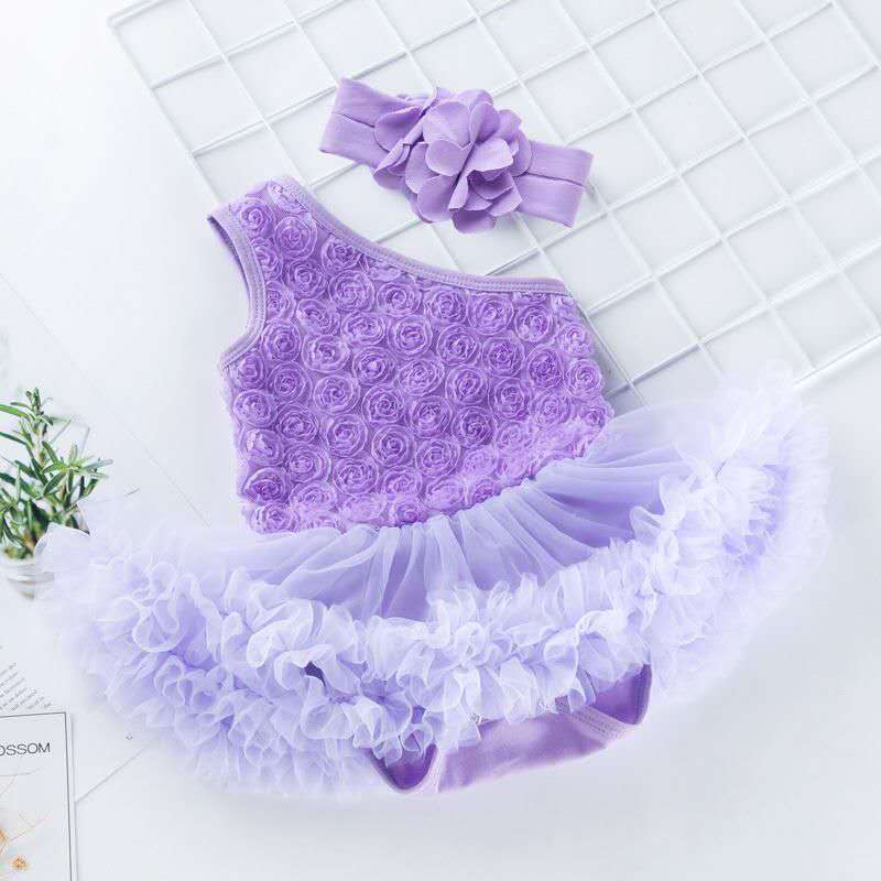 Newborn Spring Clothes Off-shoulder Girls' Dress