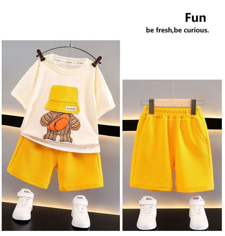Summer Children's Thin Short-sleeved Casual Set, Cool Summer Clothes