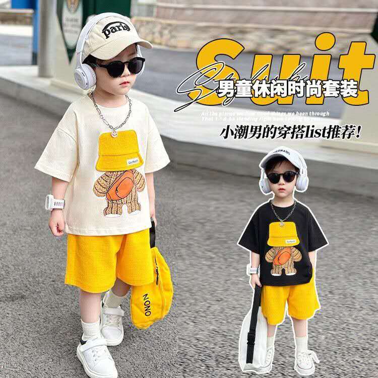 Summer Children's Thin Short-sleeved Casual Set, Cool Summer Clothes