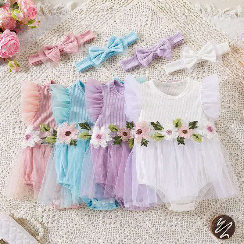 summer European and American style small flying sleeves dress