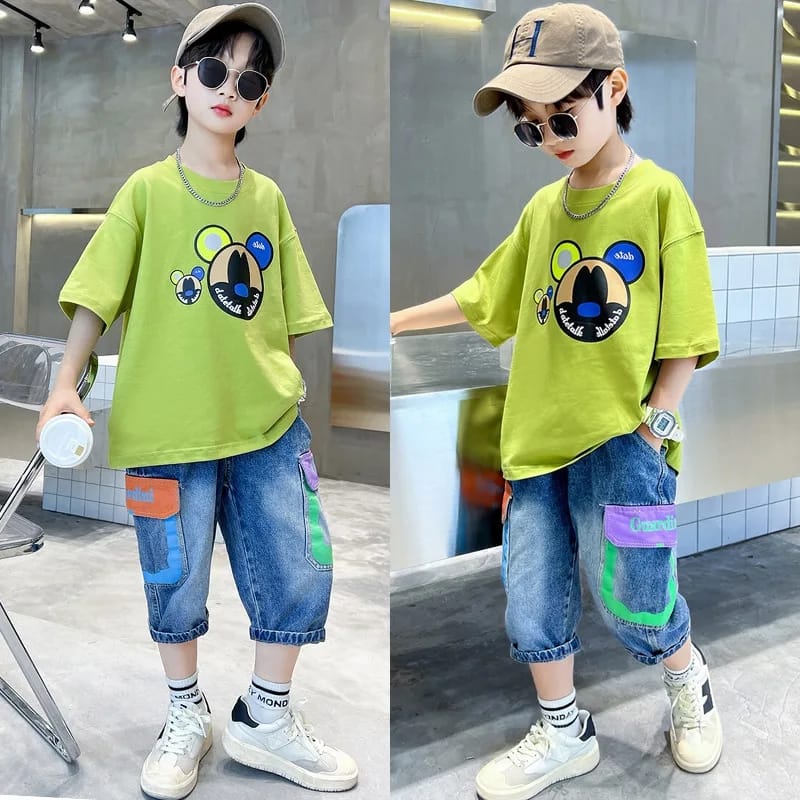 Korean Style, Stylish Summer, Handsome Two-piece Set For Older Boys