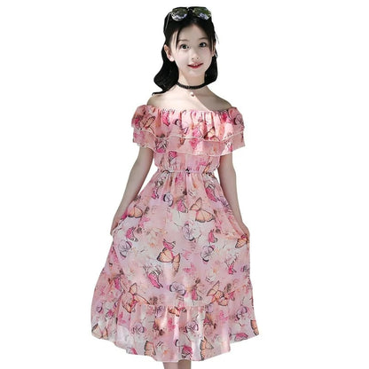 Girls Summer Fashion Flower Dress