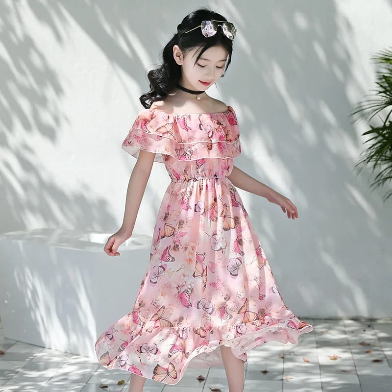 Girls Summer Fashion Flower Dress