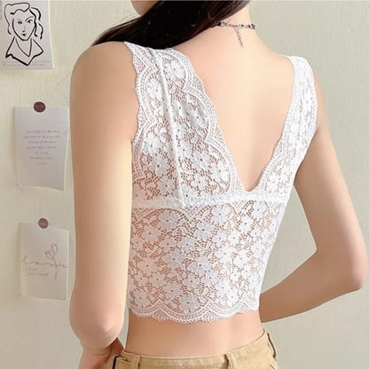 Lace Sexy Bras For Women Tube Top Gathering Bra