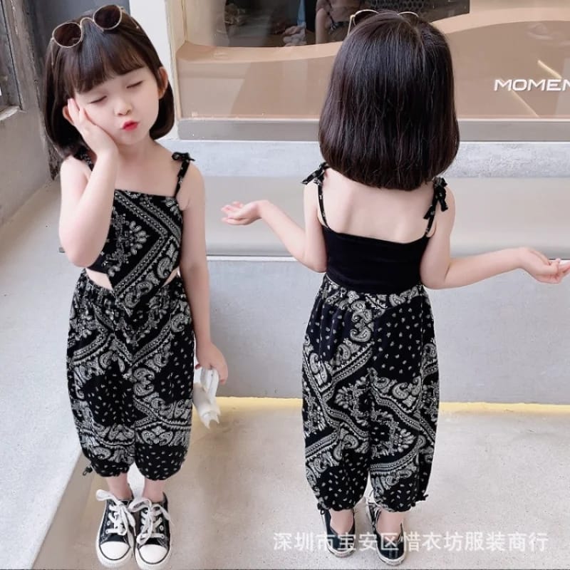 Girls Clothes Set Summer Suspender Vest + Trousers Pants 2 PCS Children Clothing for Girl Teen Kids Girls Clothes