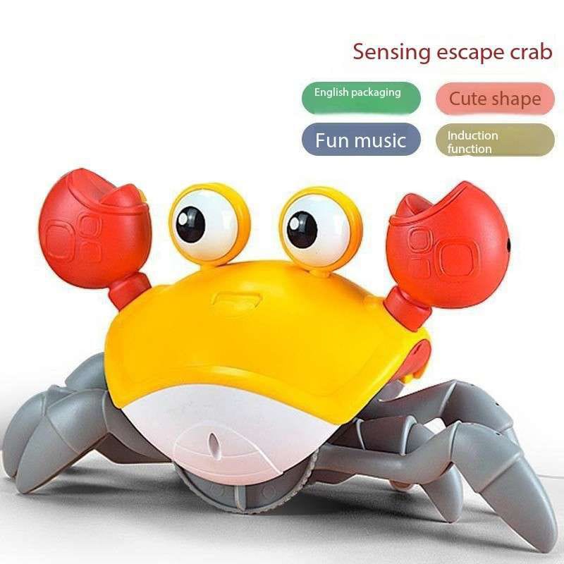 New Design Crawling Crab Baby Toy with Music and Led Light Up Walking Crab Toy for Baby