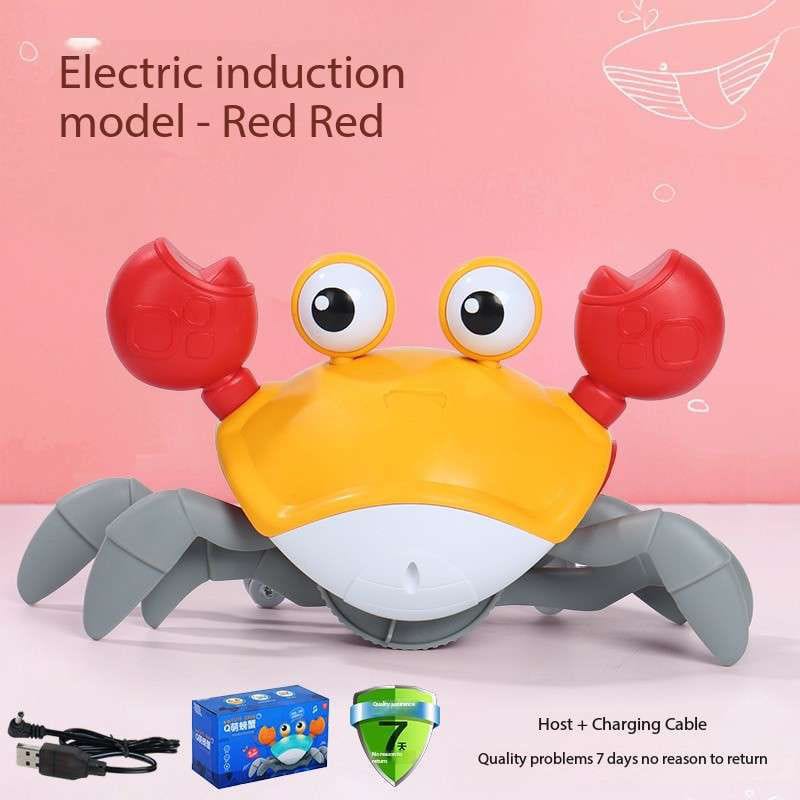 New Design Crawling Crab Baby Toy with Music and Led Light Up Walking Crab Toy for Baby