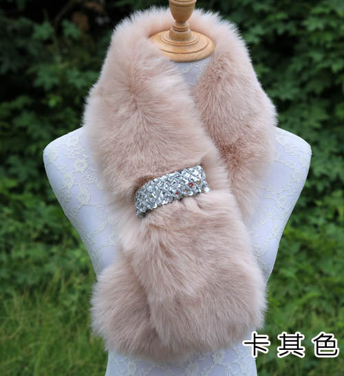 Winter Warm Thick Fur Scarf Shawl For Women