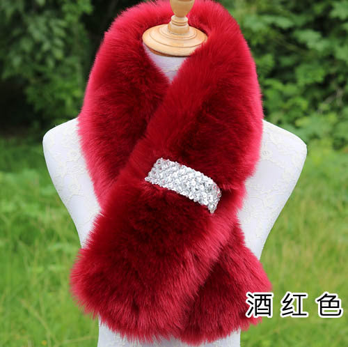 Winter Warm Thick Fur Scarf Shawl For Women