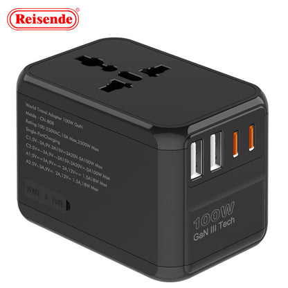 Universal Travel Power Adapter with  USB a Output Ports International Wall Charger with Electrical Plug Socket for Travel