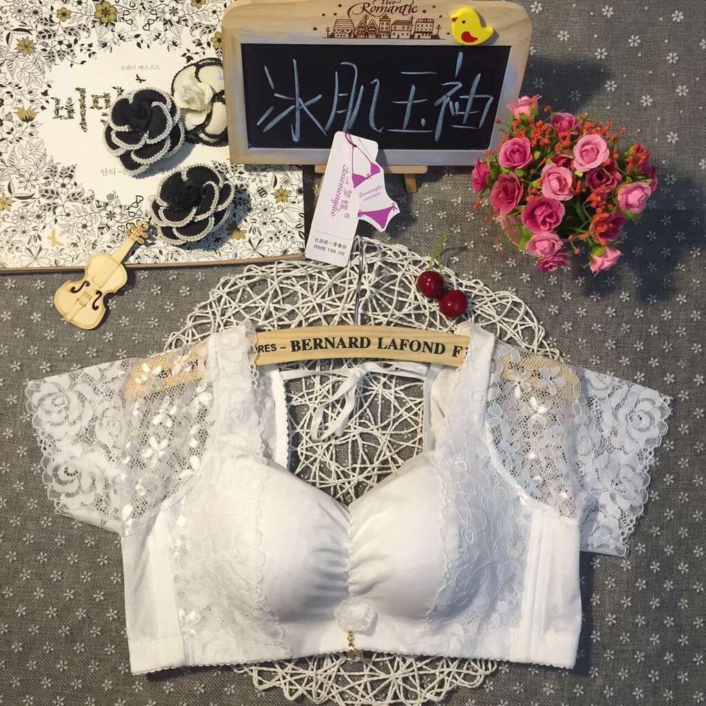 Women Blouse Elegant & Traditional Oktoberfest Half Sleeve Lace and Transparent Bavaria Dirndl Blouse