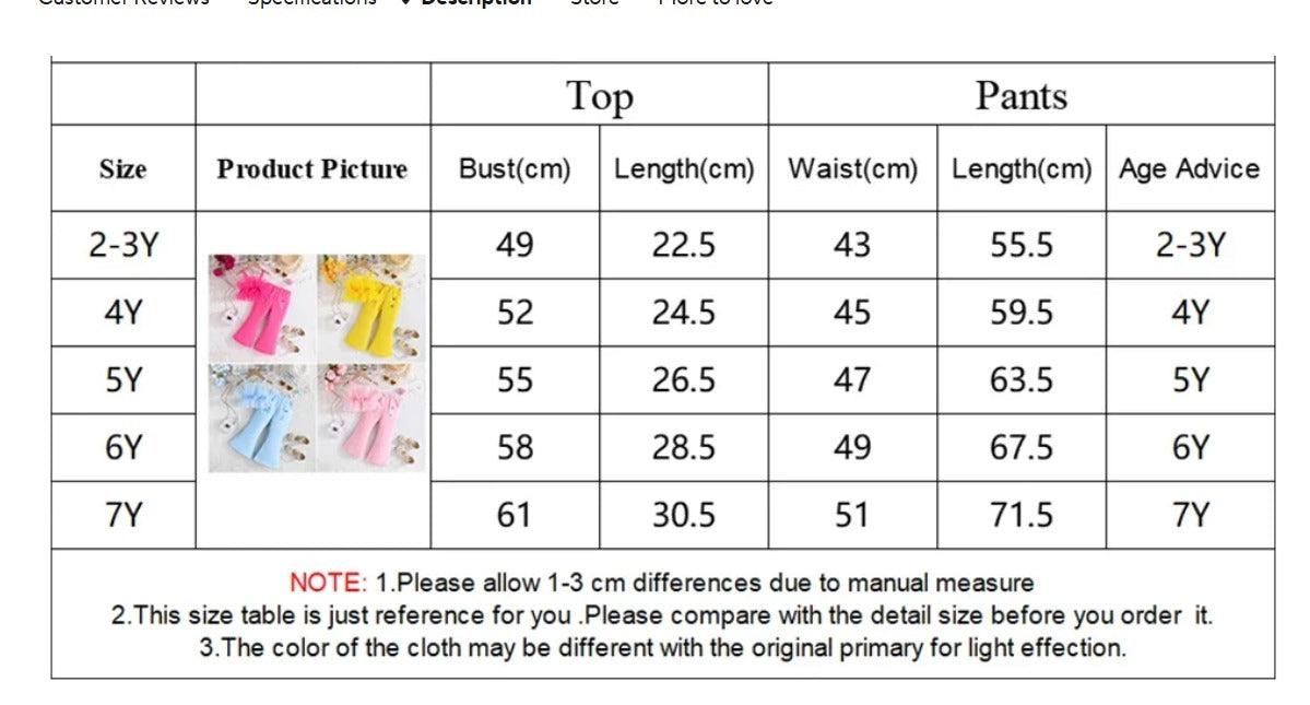 Solid Color Rose Flower Top Mesh + Flared Trousers Fashion Set