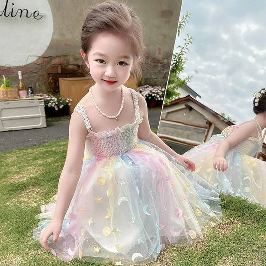 Children's Clothing Super Fairy Girl Princess Dress Child Suspender Skirt Dress