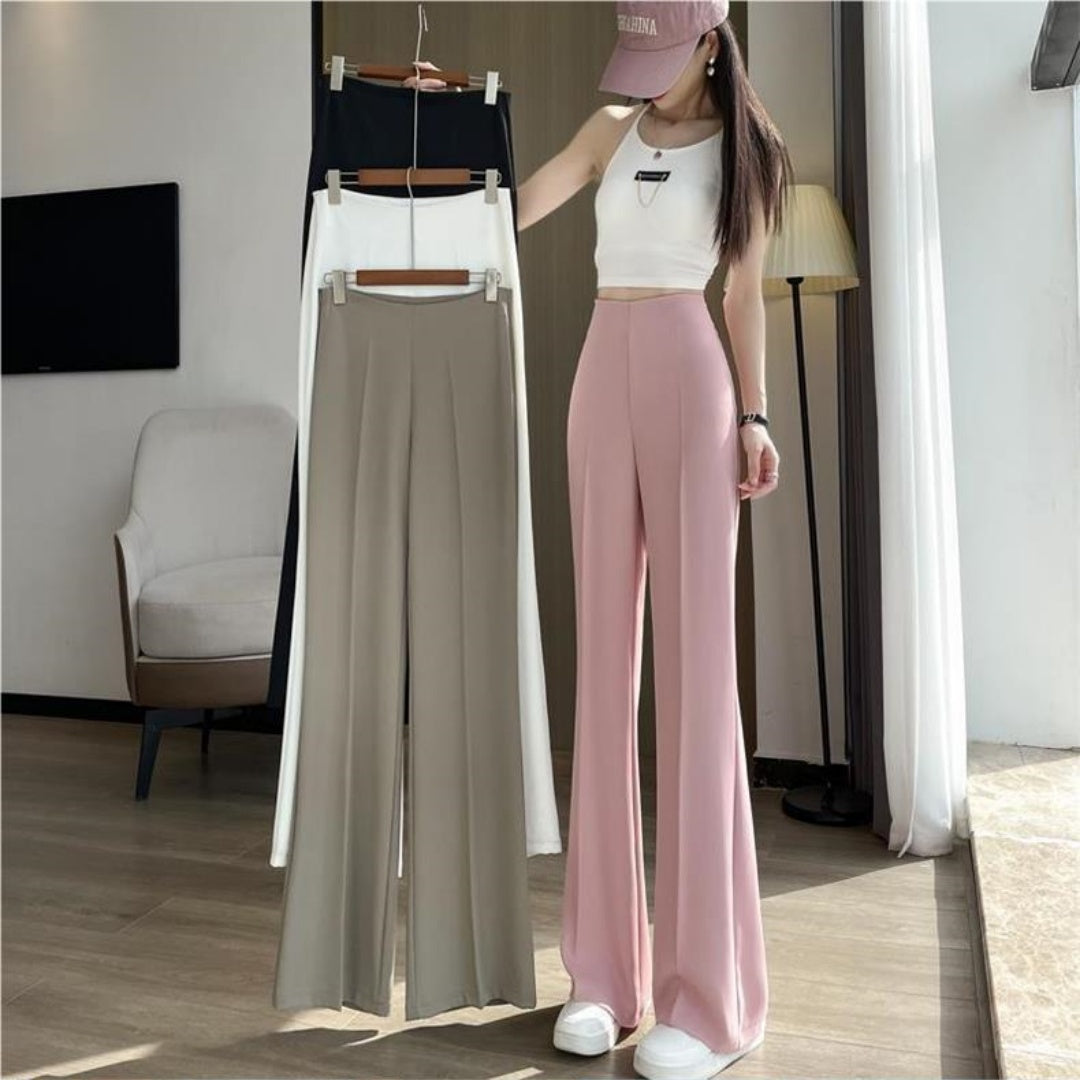 Women's High Waist Slimming And Straight Casual Wide Leg Pants