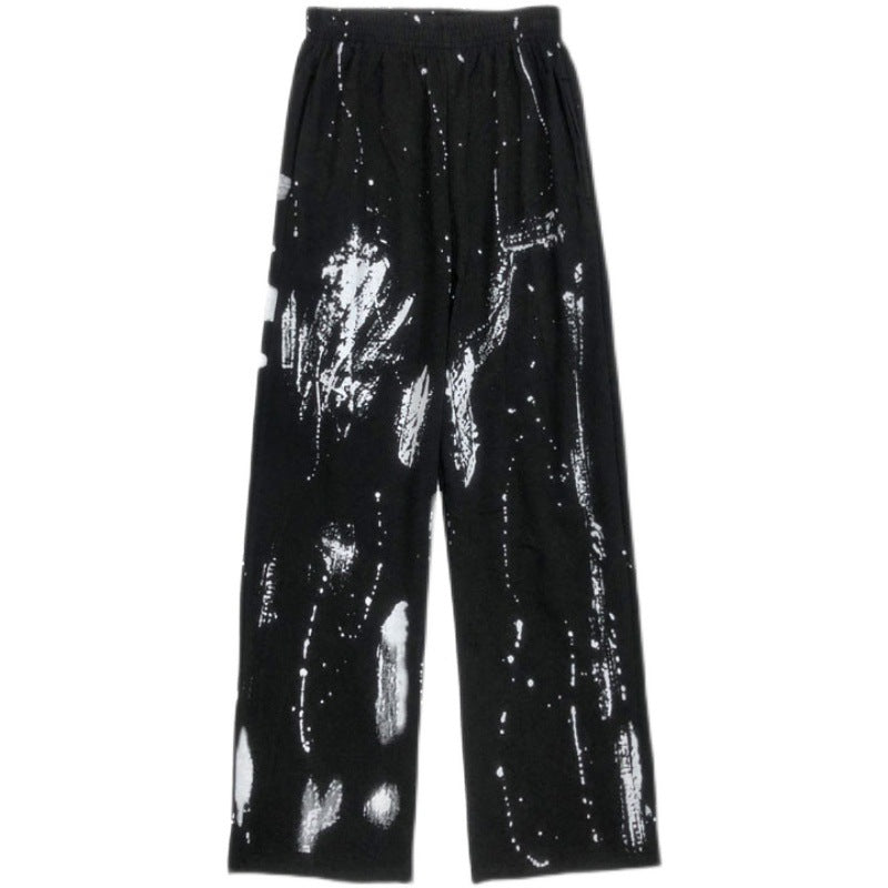 Wide Leg Pants High Waist Drape Retro