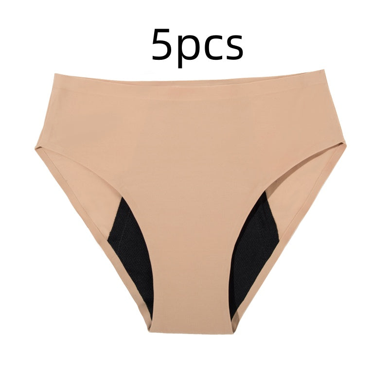 Four-layer Leak-proof High-waisted Seamless Adhesive Period Panties