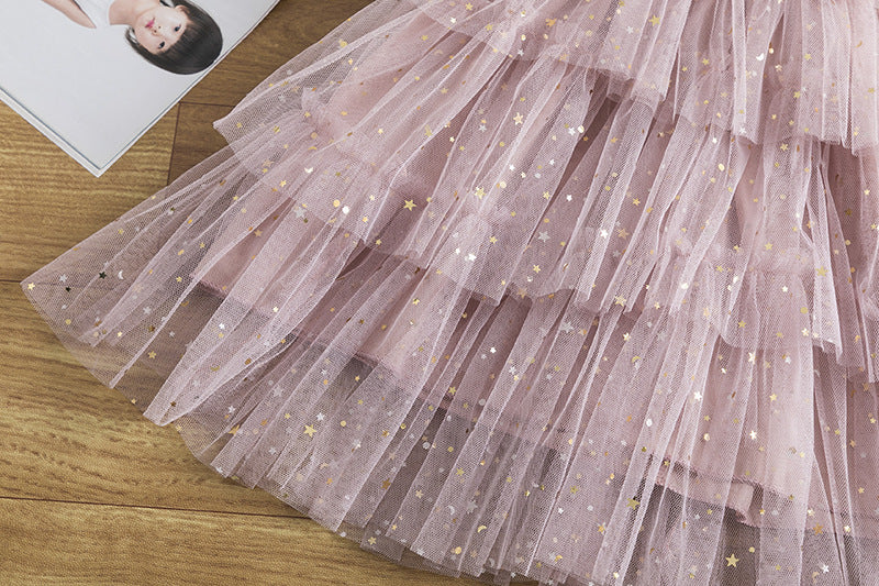 European And American Cake Net Yarn Tutu Skirt Children's Birthday Costume