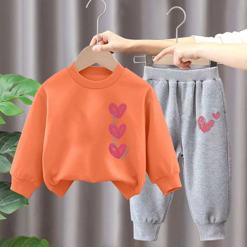 Children's Suit Girls' Sweater Two-piece Set (Available)