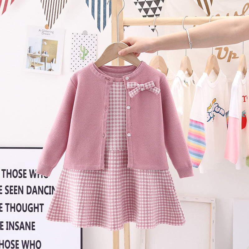 Jacket Vest Autumn Winter Girls Vest Skirt