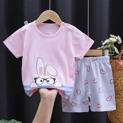 Fashion Cute Cotton Baby Clothes Shorts Suit