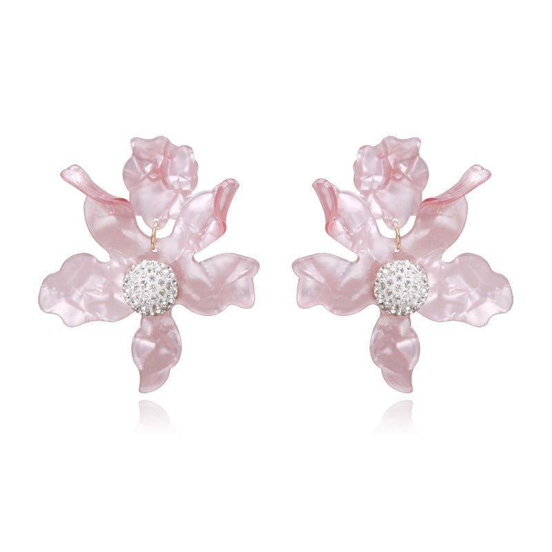 Big Flower Earrings Earrings Temperament Trendy Women All-match Super Fairy Ear Jewelry