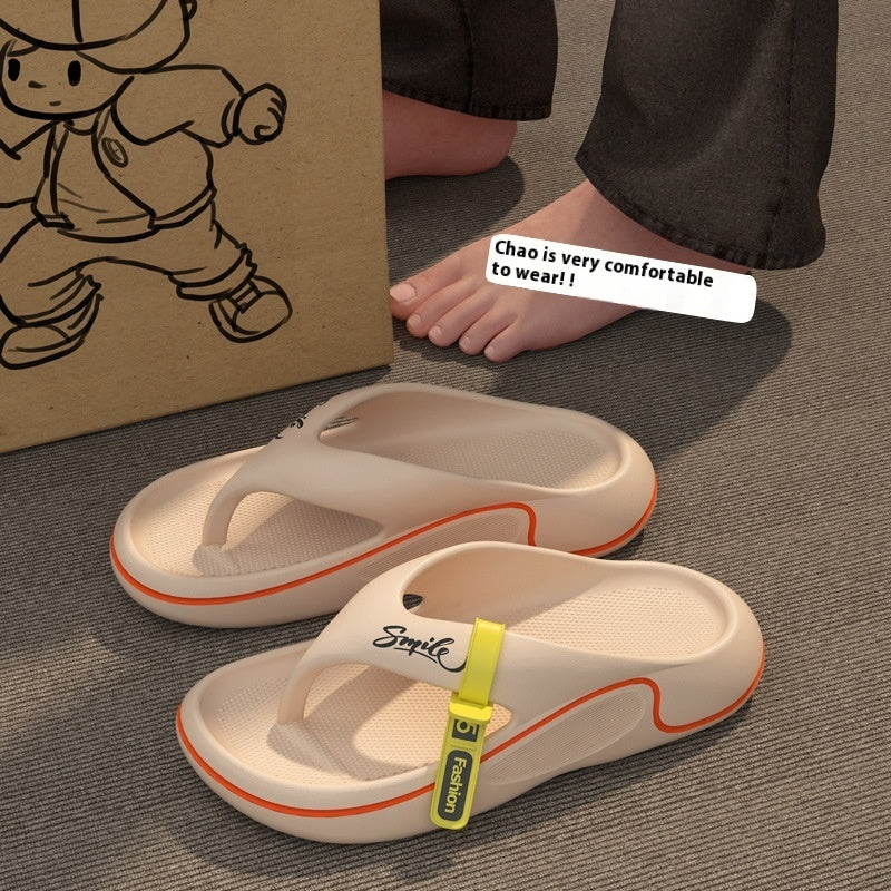 Thick Bottom Wear-resistant Cool Beach Soft Bottom High-end Men's Slippers (Available)