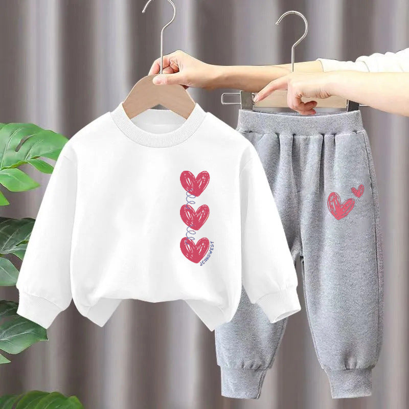 Children's Suit Girls' Sweater Two-piece Set (Available)