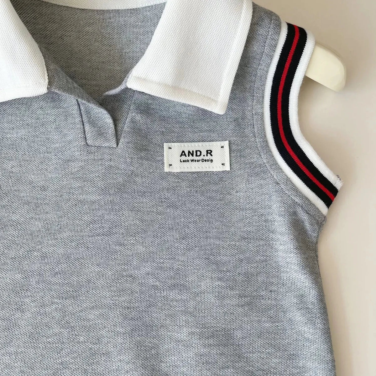 Baby Girl College Style Summer 2PCS Clothes Set Polo Collar Kid Girl Vest Top Set Thin Stylish Stripe Pleated Skirt Belle Outfit - Mom & Kids