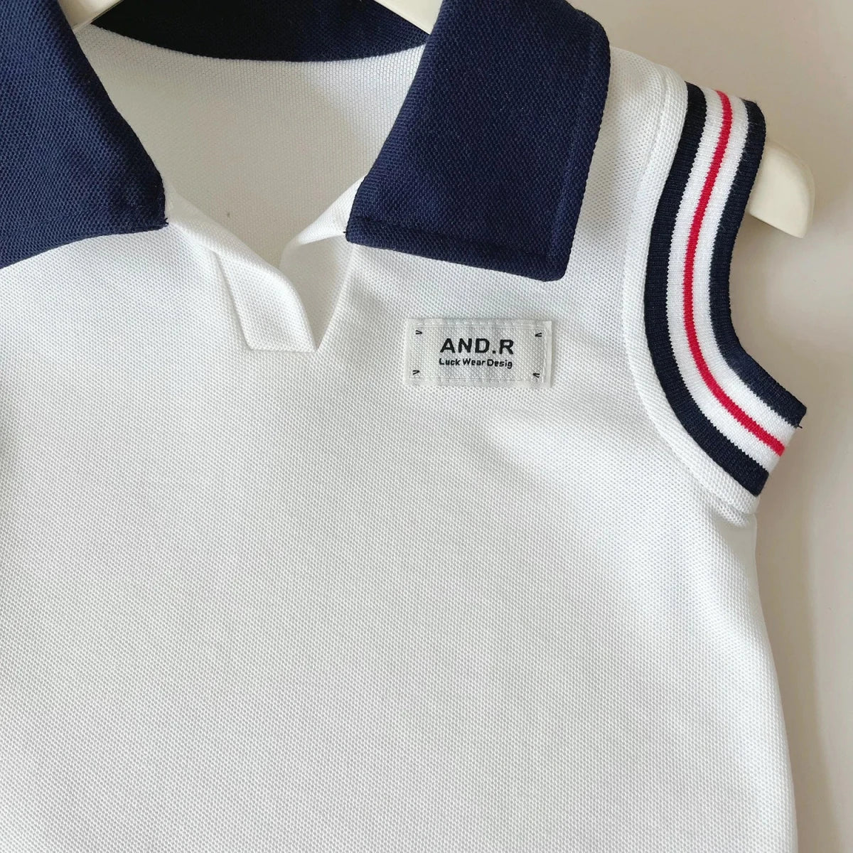 Baby Girl College Style Summer 2PCS Clothes Set Polo Collar Kid Girl Vest Top Set Thin Stylish Stripe Pleated Skirt Belle Outfit - Mom & Kids