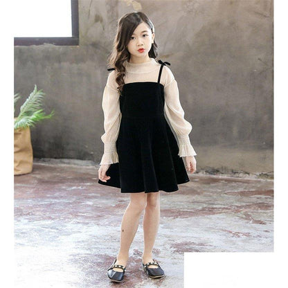 Kids' Dress, Long Sleeve Blouse, Junior Casual, Stylish, Cute, School Dress, Girls' Fall