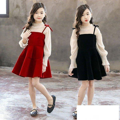 Kids' Dress, Long Sleeve Blouse, Junior Casual, Stylish, Cute, School Dress, Girls' Fall