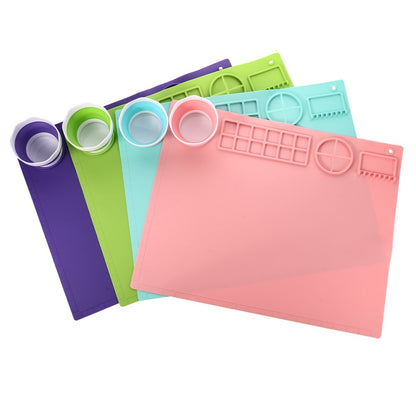 Silicone Double Bowl Painting Graffiti Oil Painting Mat