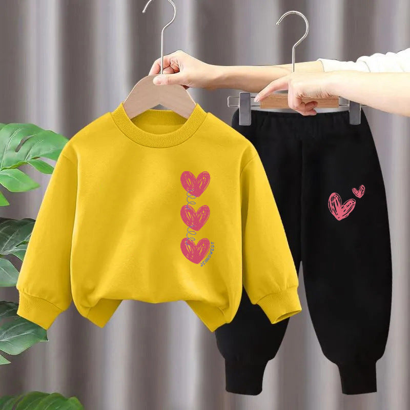 Children's Suit Girls' Sweater Two-piece Set (Available)