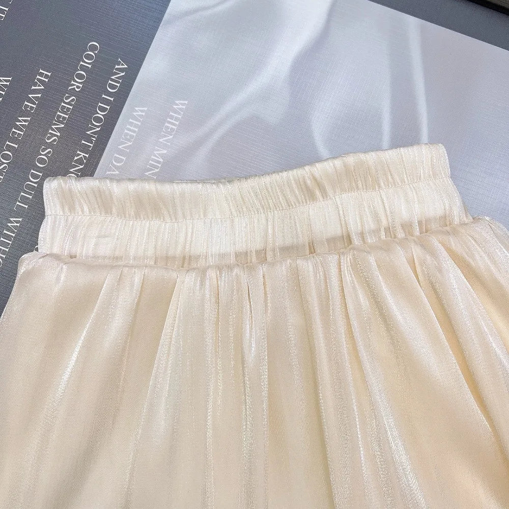 Bear Leader Summer Korean Version Girl Suits Flying Sleeve Round Neck Doll Shirt + wide Leg Pants 2-Pcs Set Kids Clothing - Mom & Kids