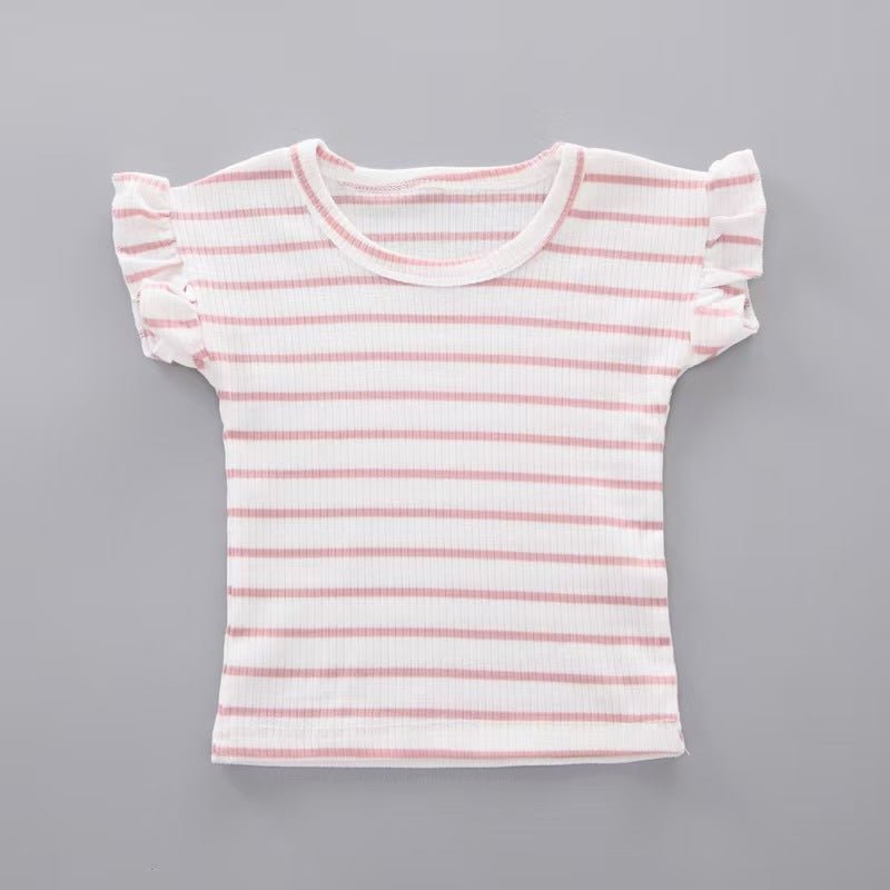 Girls summer clothes set Bangladesh 2PCS top and shorts kids fashion outfit breathable summer wear