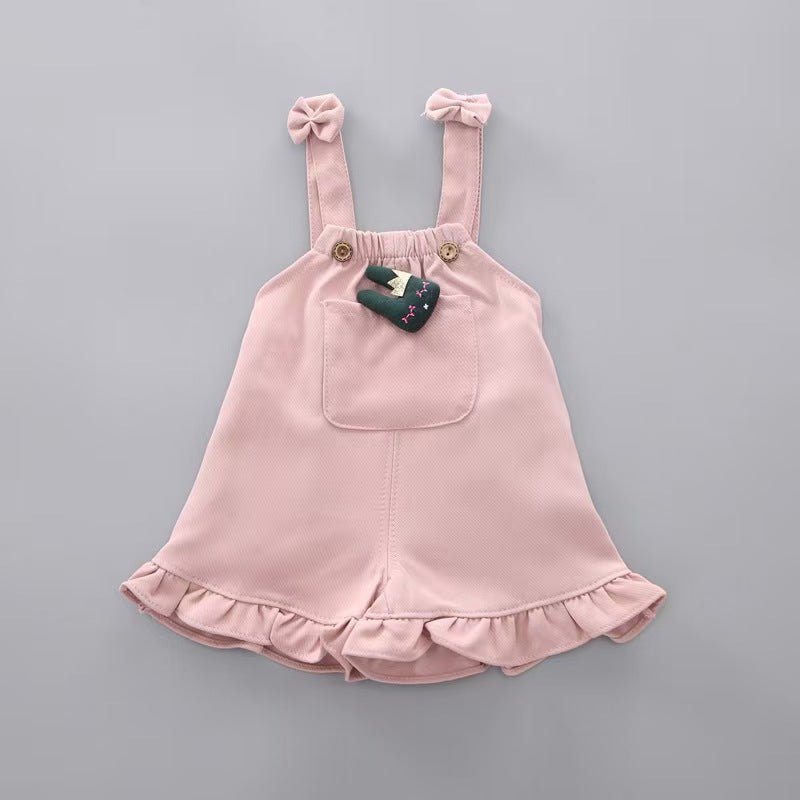 Girls summer clothes set Bangladesh 2PCS top and shorts kids fashion outfit breathable summer wear