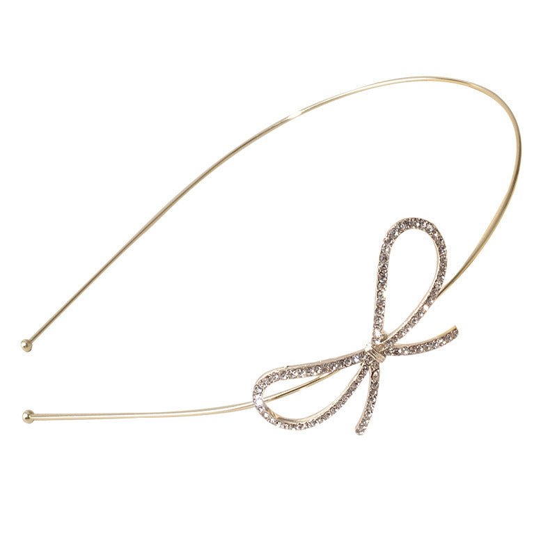 Bow Hair Band Fine Crystal Glass Accessories (Available) - Mom & Kids