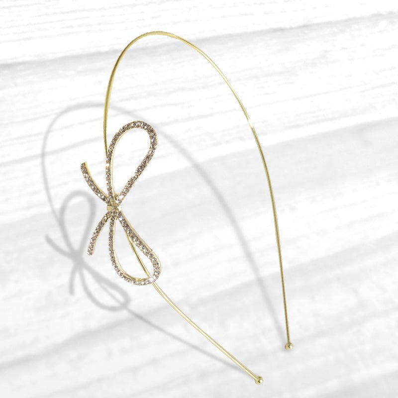 Bow Hair Band Fine Crystal Glass Accessories (Available) - Mom & Kids