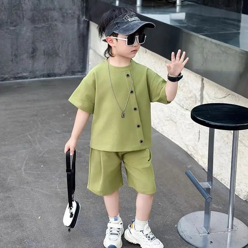 Boys 7 Kids Set Boy's Suit Child Outfit Boys' Summer Shirts Fashion Children Casual Clothes 4 Clothing Toddler Boy - Mom & Kids