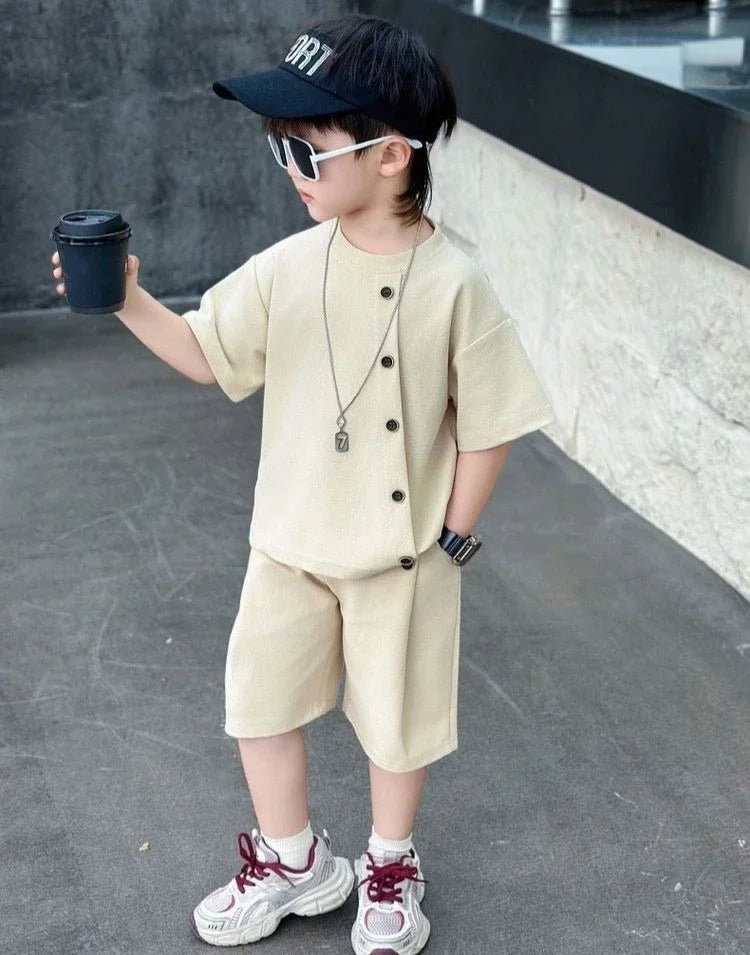 Boys 7 Kids Set Boy's Suit Child Outfit Boys' Summer Shirts Fashion Children Casual Clothes 4 Clothing Toddler Boy - Mom & Kids