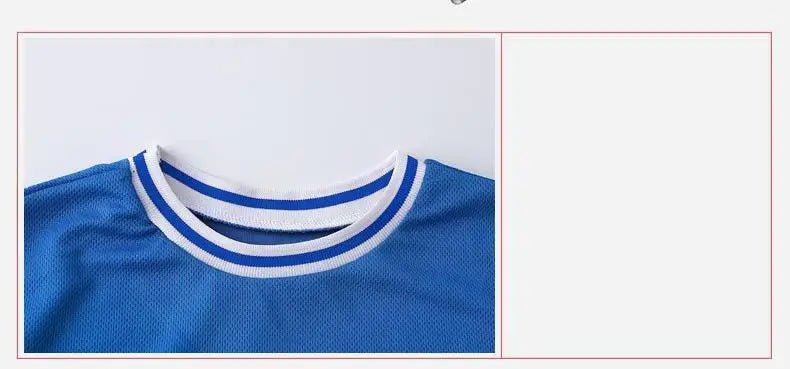 Boys Clothes Sets Summer Breathable Tracksuit Fashion Children's Sports Two Piece Set T-shirt + Shorts Suits - Mom & Kids