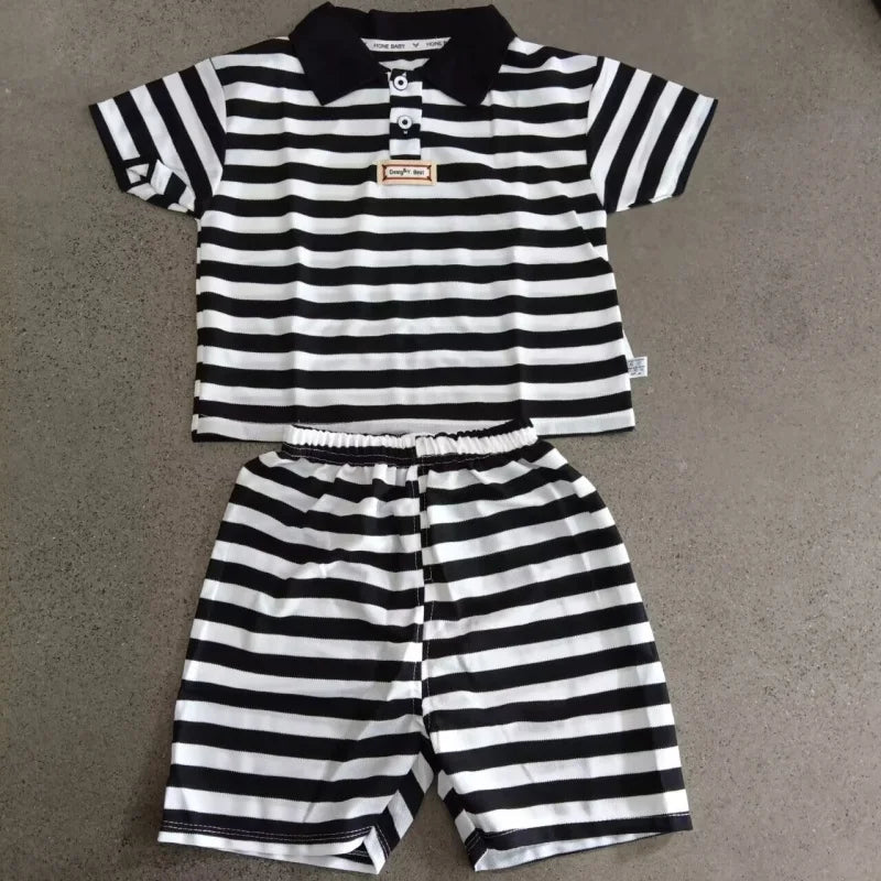 Boys Polo Shirts+Shorts Clothes Sets Summer Child Casual T-shirts Shorts 2pcs Sports Suit For Baby Tracksuits Kids Outfits Set - Mom & Kids