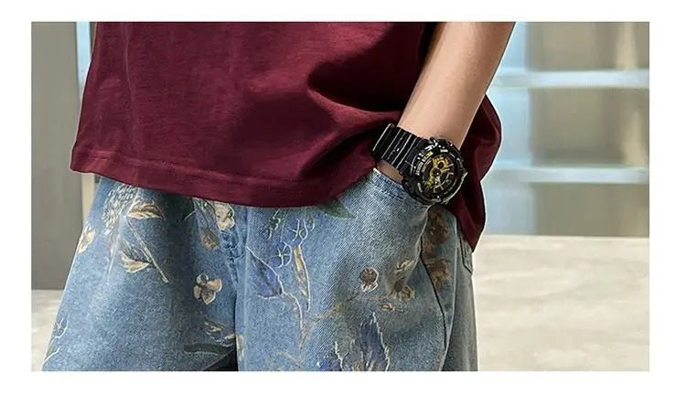 Boys' Summer Outfit Sets New Style Children's Short Sleeved T-shirt Long Pants Two-piece Suits Big Children's Stylish Sets - Mom & Kids