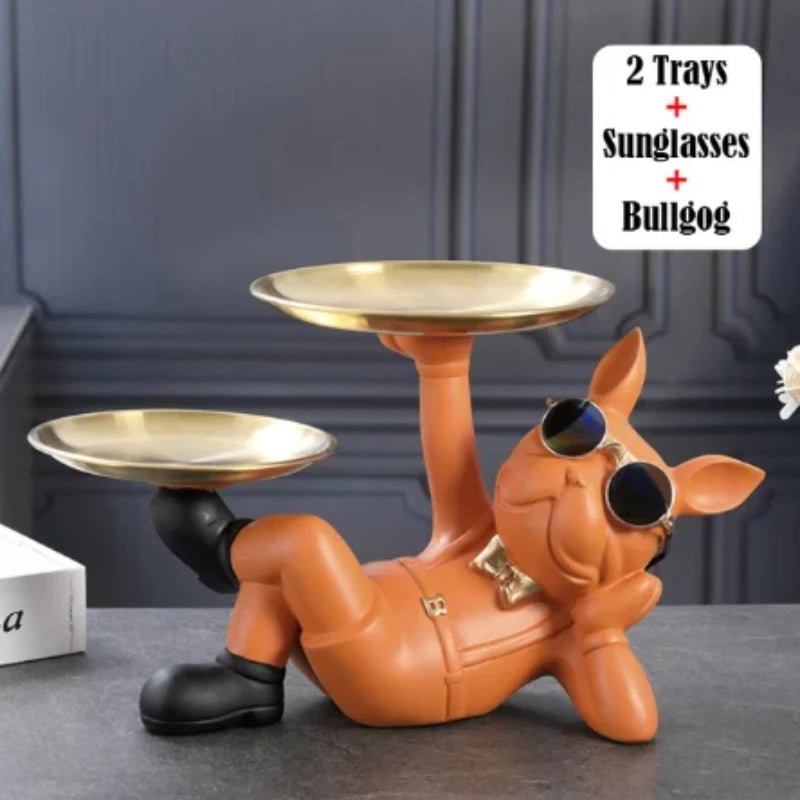 Bulldog Statue Home Decor Figurine Modern Animal Sculpture for Living Room Decoration Bangladesh