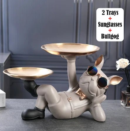 Bulldog Statue Home Decor Figurine Modern Animal Sculpture for Living Room Decoration Bangladesh