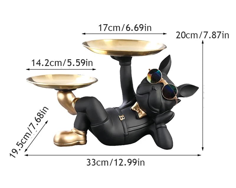 Bulldog Statue Home Decor Figurine Modern Animal Sculpture for Living Room Decoration Bangladesh
