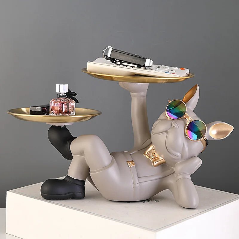 Bulldog Statue Home Decor Figurine Modern Animal Sculpture for Living Room Decoration Bangladesh