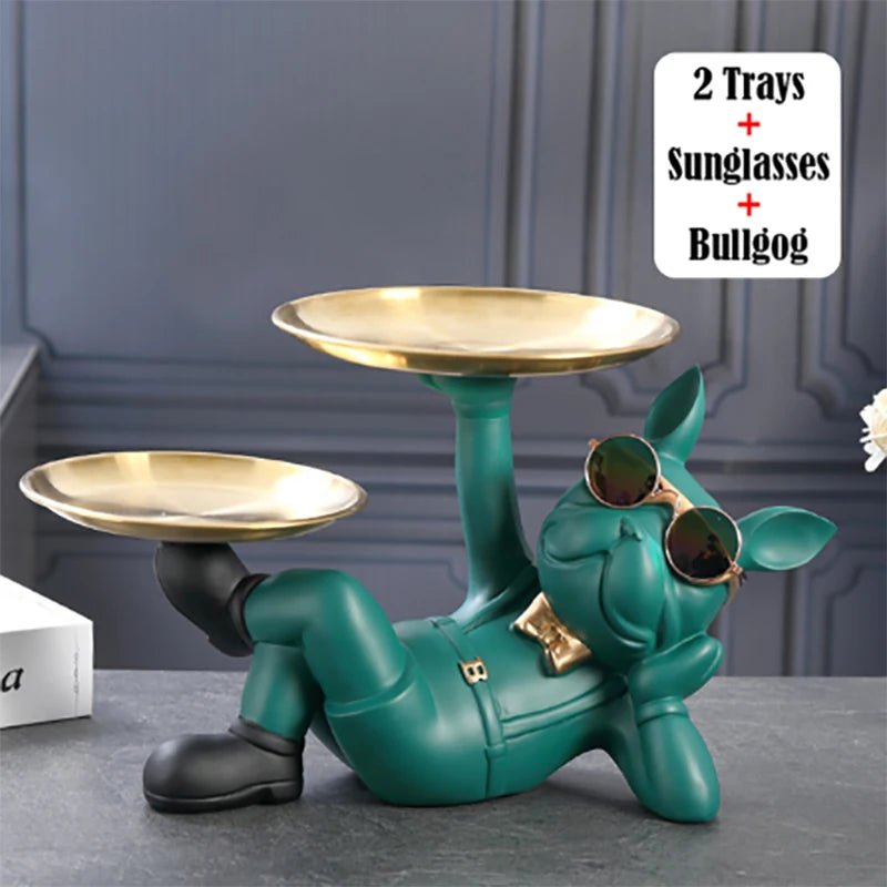 Bulldog Statue Home Decor Figurine Modern Animal Sculpture for Living Room Decoration Bangladesh