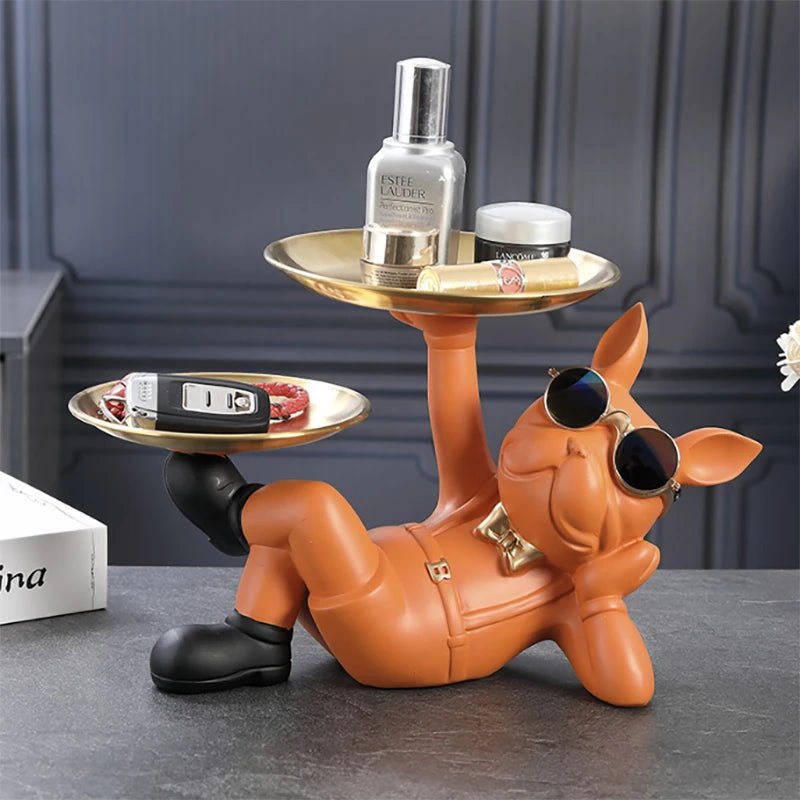 Bulldog Statue Home Decor Figurine Modern Animal Sculpture for Living Room Decoration Bangladesh