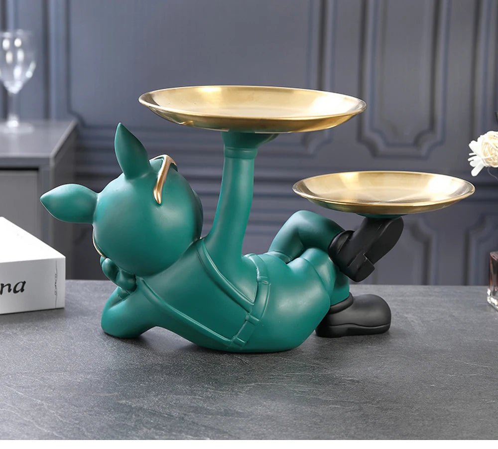 Bulldog Statue Home Decor Figurine Modern Animal Sculpture for Living Room Decoration Bangladesh